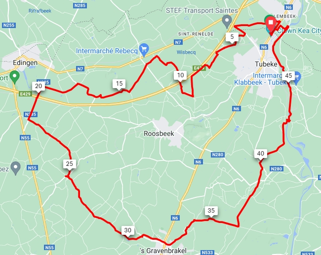 Belgian Cycling Ride 50 km