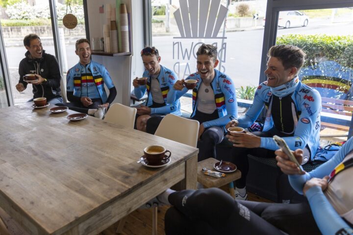 Koffie pauze Belgian cycling team - 2022 UCI Road World Championships Wollongong